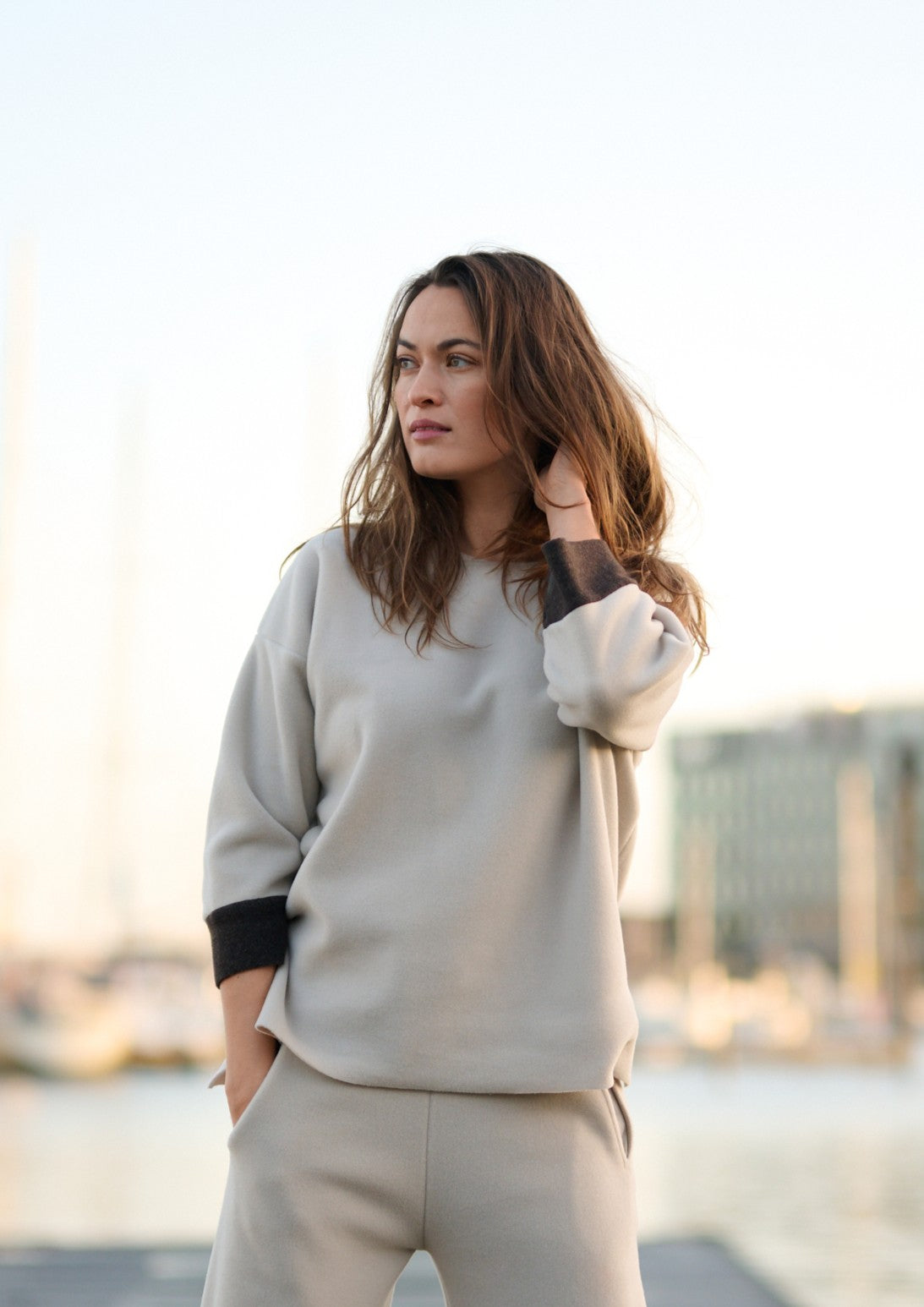 HENRIETTE STEFFENSEN COPENHAGEN BLUSE 2 FARVET - 1371 BLUSER KIT/CHOKOLATE 326