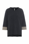 BLUSE 2 FARVET - 1371 - SB/ELEPHANT