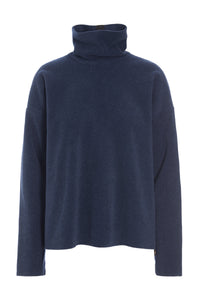 BLUSE HØJ HALS - 1360 - DENIM