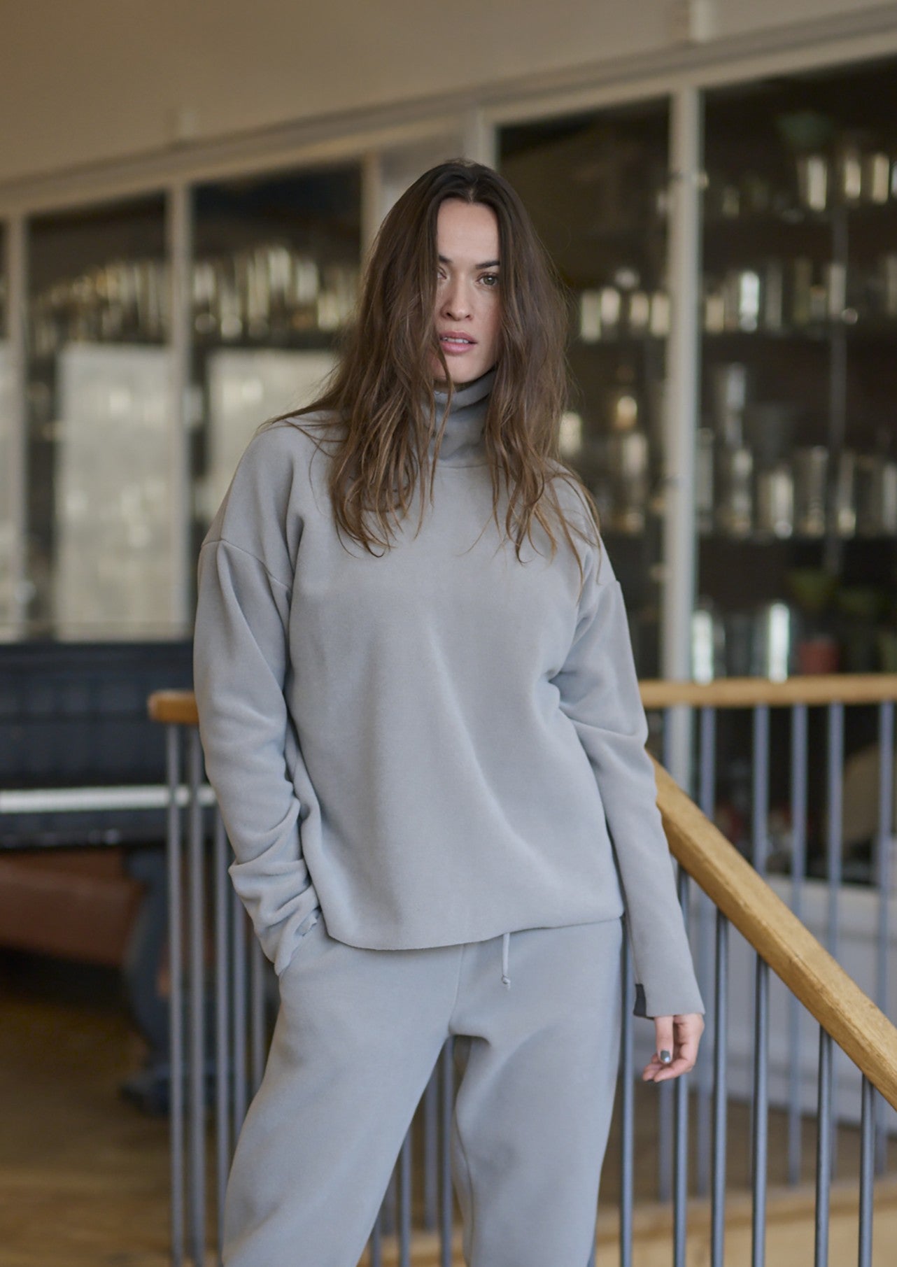 HENRIETTE STEFFENSEN COPENHAGEN BLUSE HØJ HALS - 1360 BLUSER ELEPHANT 654