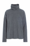 BLUSE HØJ HALS - 1360 - GREY