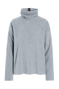 BLUSE HØJ HALS - 1360 - LIGHT GREY