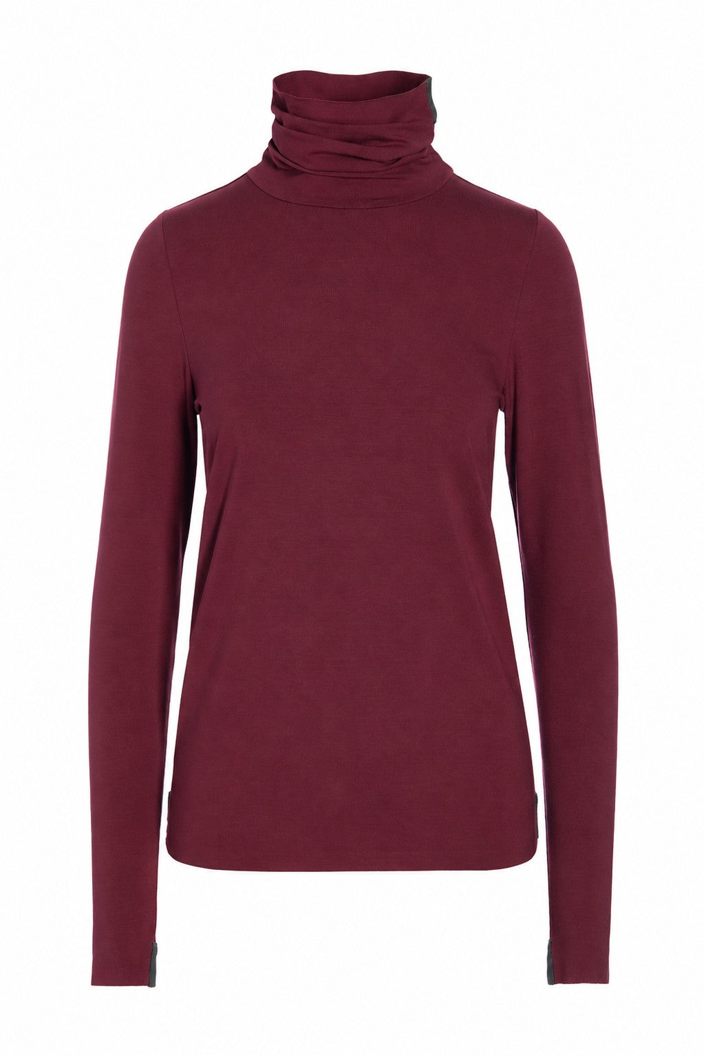 HENRIETTE STEFFENSEN COPENHAGEN BLUSE HØJ HALS - 96079 BLUSER BORDEAUX 474