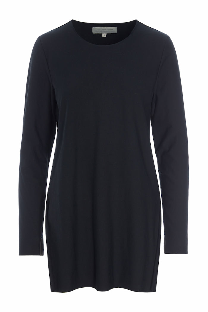 HENRIETTE STEFFENSEN COPENHAGEN BLUSE LANG SLIDS - 71010 BLUSER BLACK 900