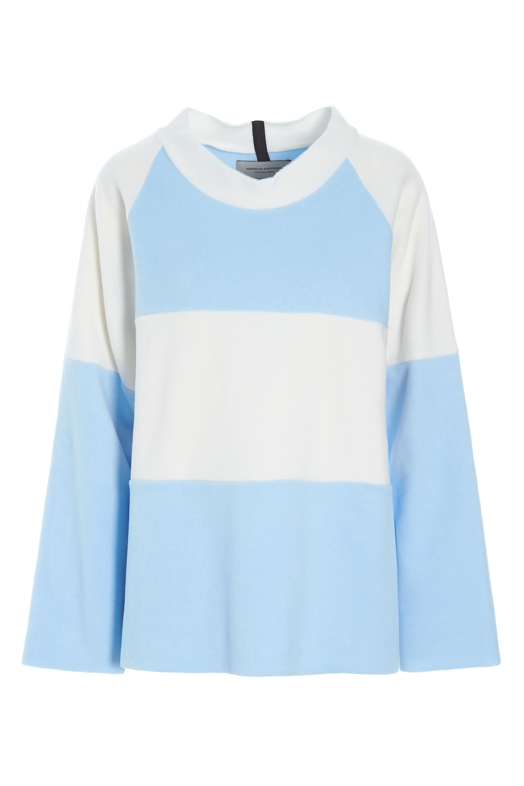 HENRIETTE STEFFENSEN COPENHAGEN BLUSE LOOSE FIT - 1357 BLUSER BABY BLUE/OFF WHITE 692