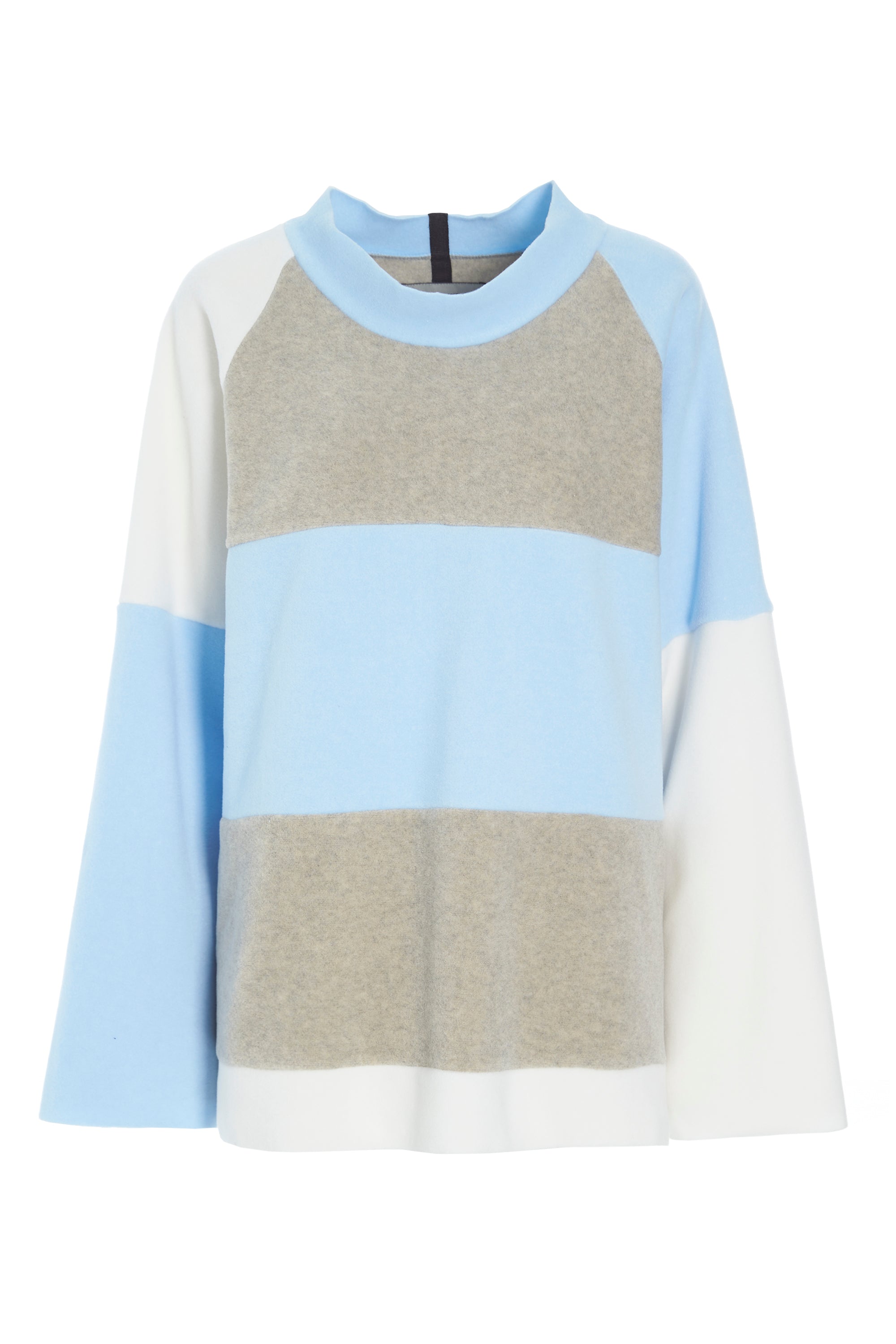 HENRIETTE STEFFENSEN COPENHAGEN BLUSE LOOSE FIT - 1357 BLUSER BABY BLUE/OFF WHITE/SAND