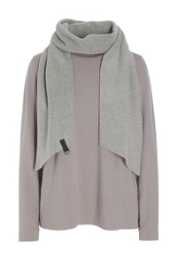 BLUSE MED HALSTØRKLÆDE - 1331MIX - SAND/SAND