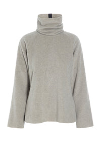 BLUSE MED HØJ HALS - 1307 - SAND