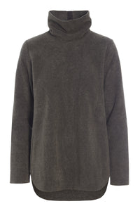 BLUSE MED HØJ HALS - 1348 - BARK