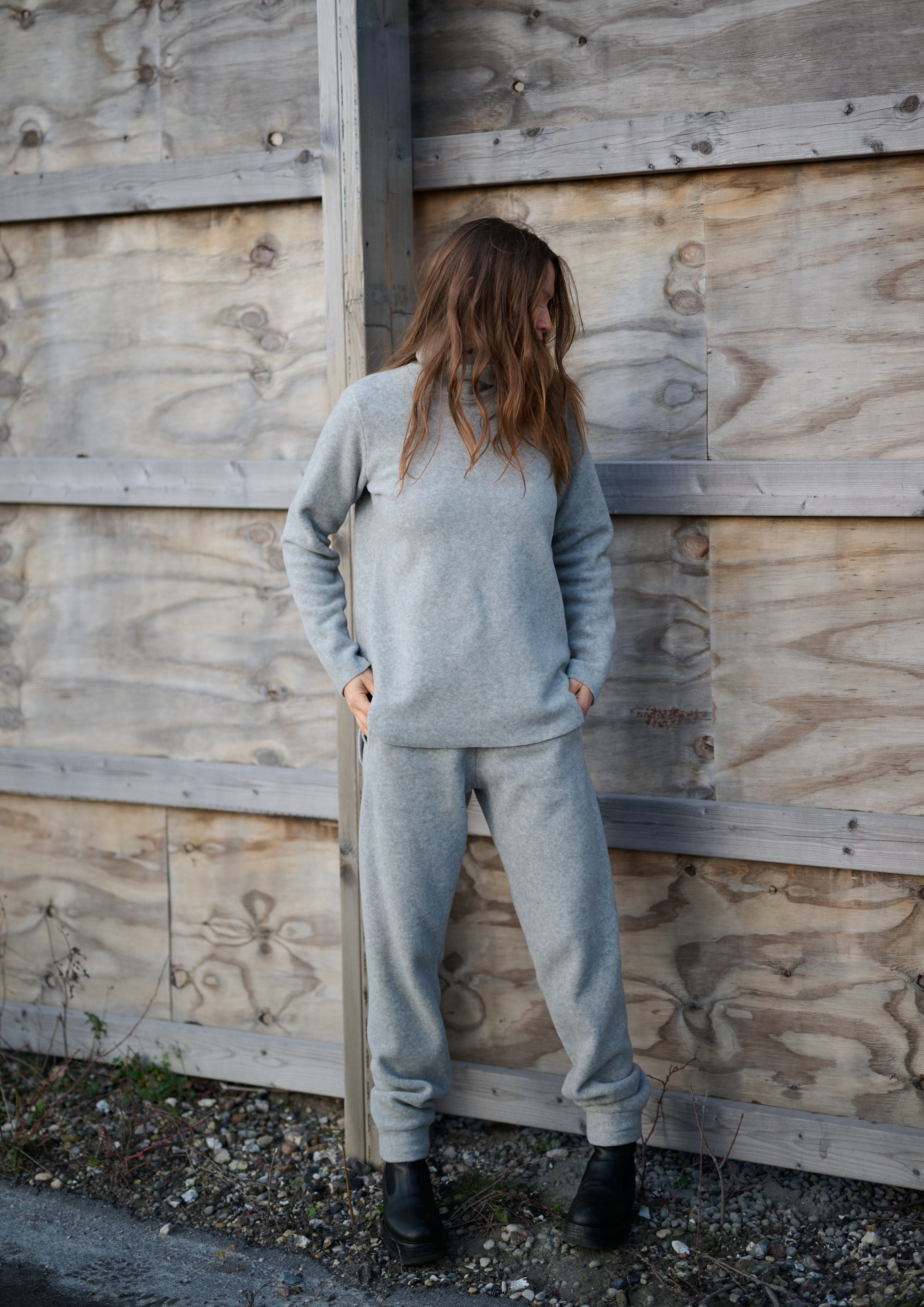 HENRIETTE STEFFENSEN COPENHAGEN BLUSE MED HØJ HALS - 1348 BLUSER LIGHT GREY 876