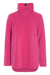BLUSE MED HØJ HALS - 1348 - PINK
