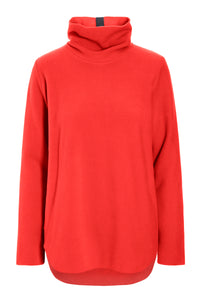 BLUSE MED HØJ HALS - 1348 - TOMATO