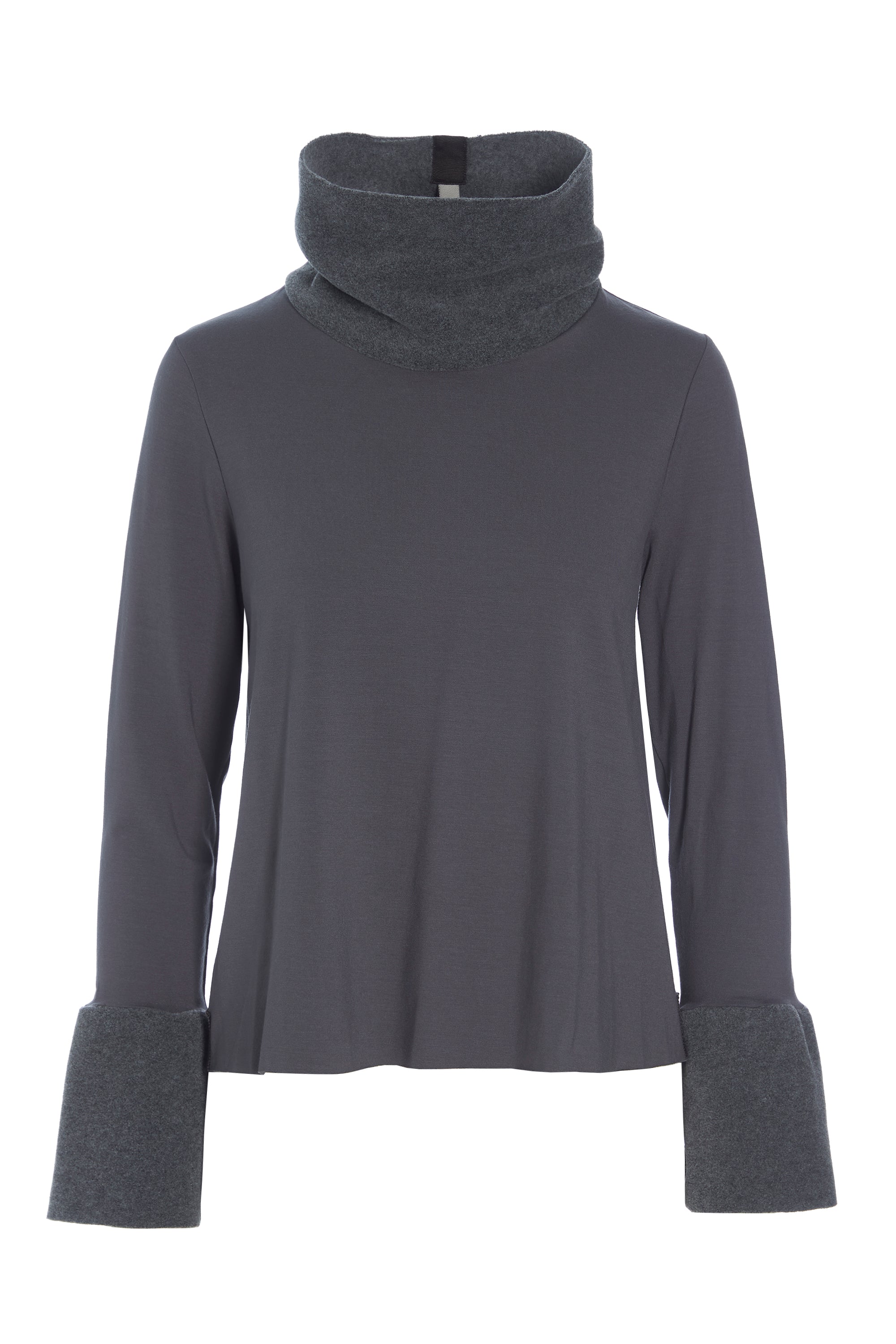 HENRIETTE STEFFENSEN COPENHAGEN BLUSE MED HØJ HALS - 6037MIX BLUSER GREY/GREY 649