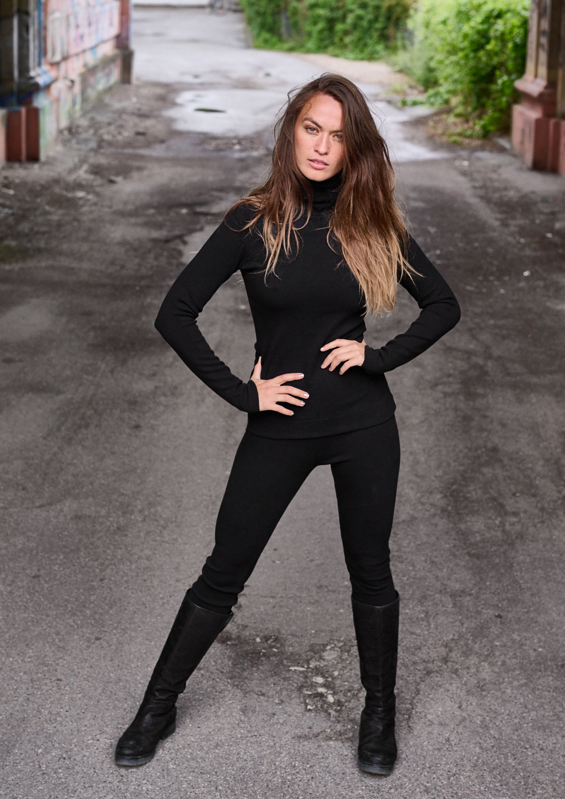 HENRIETTE STEFFENSEN COPENHAGEN BLUSE MED HØJ HALS - 71603 BLUSER BLACK 900