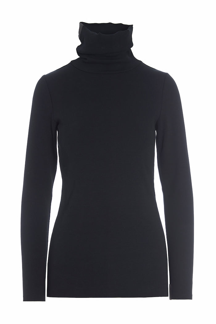 HENRIETTE STEFFENSEN COPENHAGEN BLUSE MED HØJ HALS - 71603 BLUSER BLACK 900