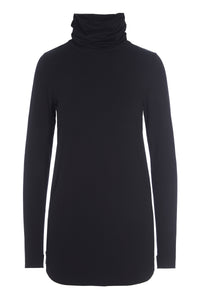 BLUSE MED HØJ HALS - 96073 - BLACK