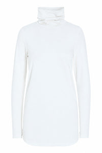 BLUSE MED HØJ HALS - 96073 - WHITE