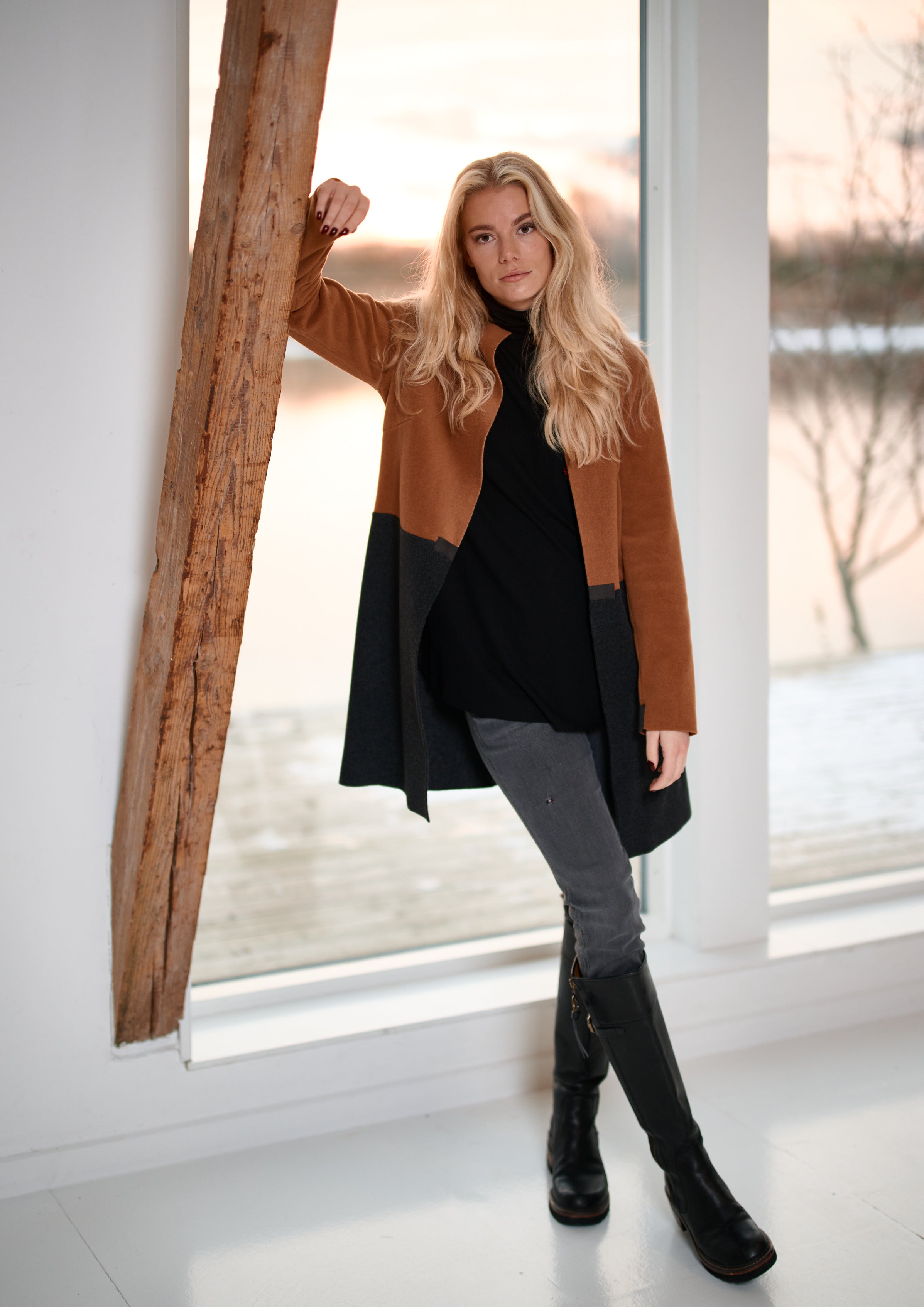 HENRIETTE STEFFENSEN COPENHAGEN BLUSE MED HØJ HALS - 96077 BLUSER BLACK 900