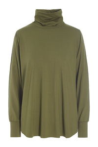BLUSE MED HØJ HALS - 96077 - MOSS