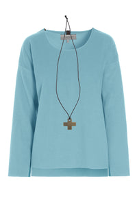 BLUSE MED RUND HALS - 1355 - SALVIE