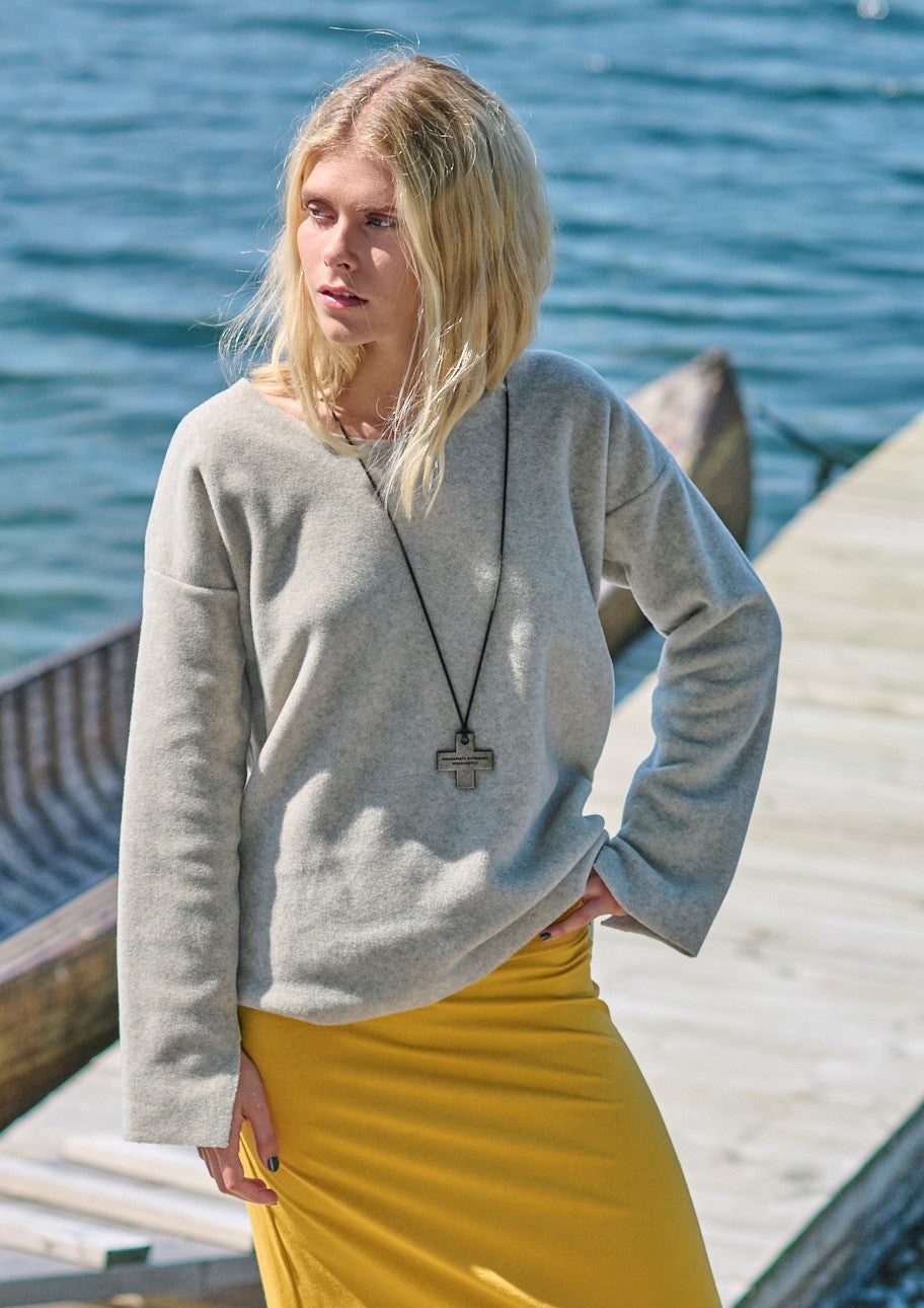 HENRIETTE STEFFENSEN COPENHAGEN BLUSE MED RUND HALS - 1355 BLUSER SAND 805