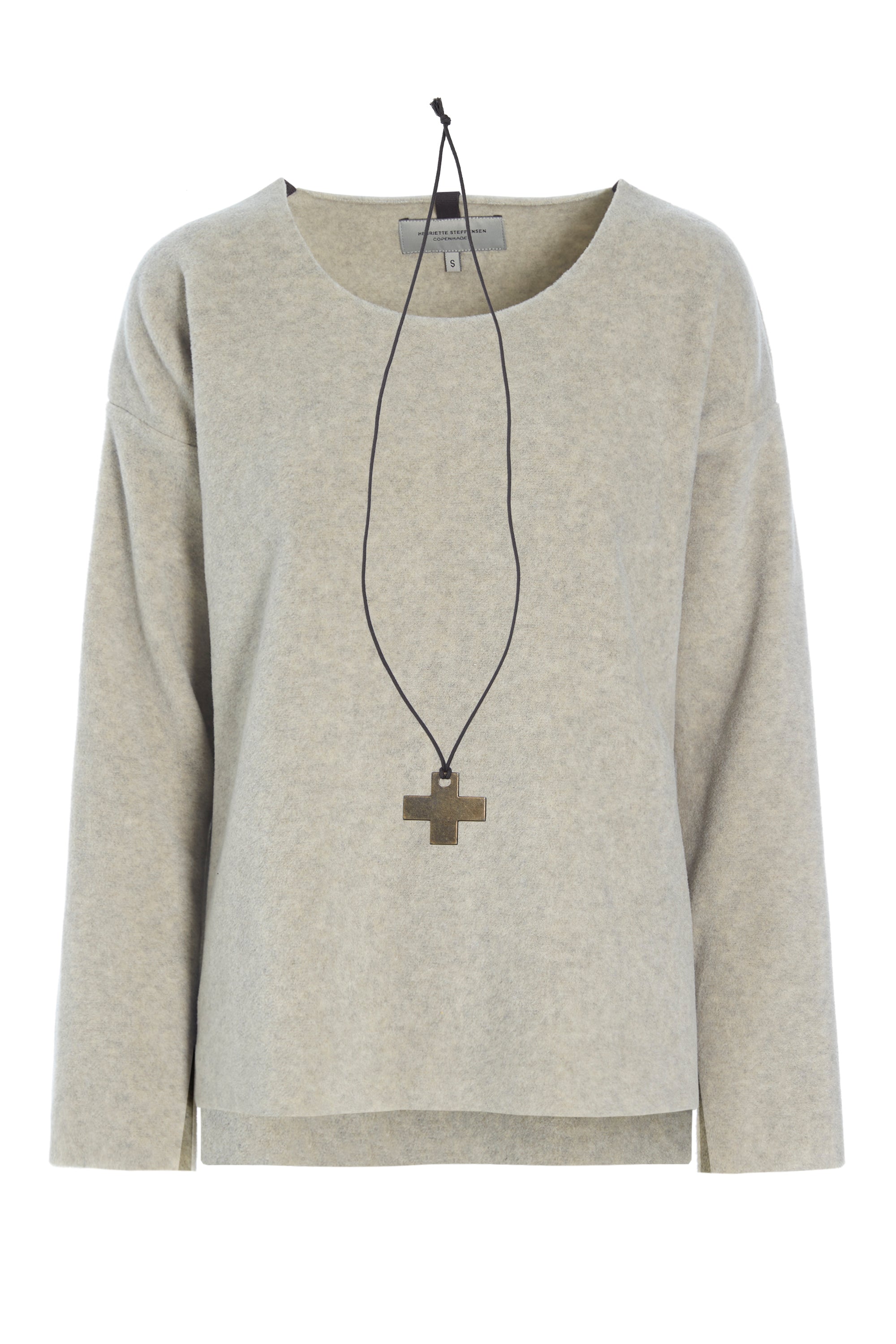HENRIETTE STEFFENSEN COPENHAGEN BLUSE MED RUND HALS - 1355 BLUSER SAND 805