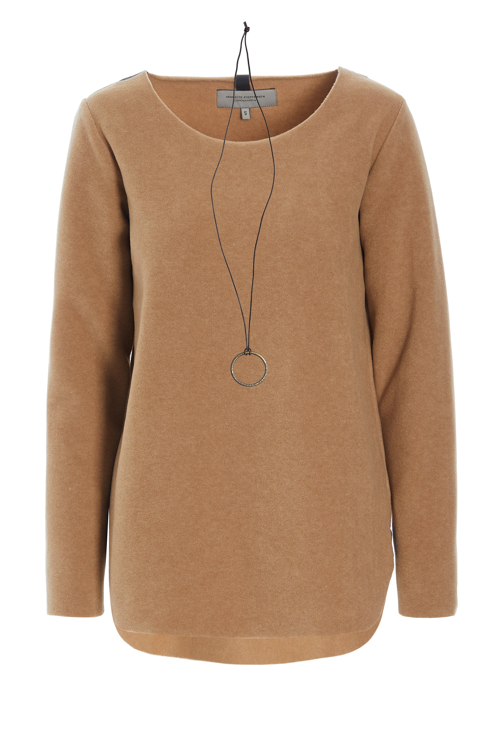 HENRIETTE STEFFENSEN COPENHAGEN BLUSE MED SIGNATUR SMYKKE - 1332 BLUSER CAMEL 815