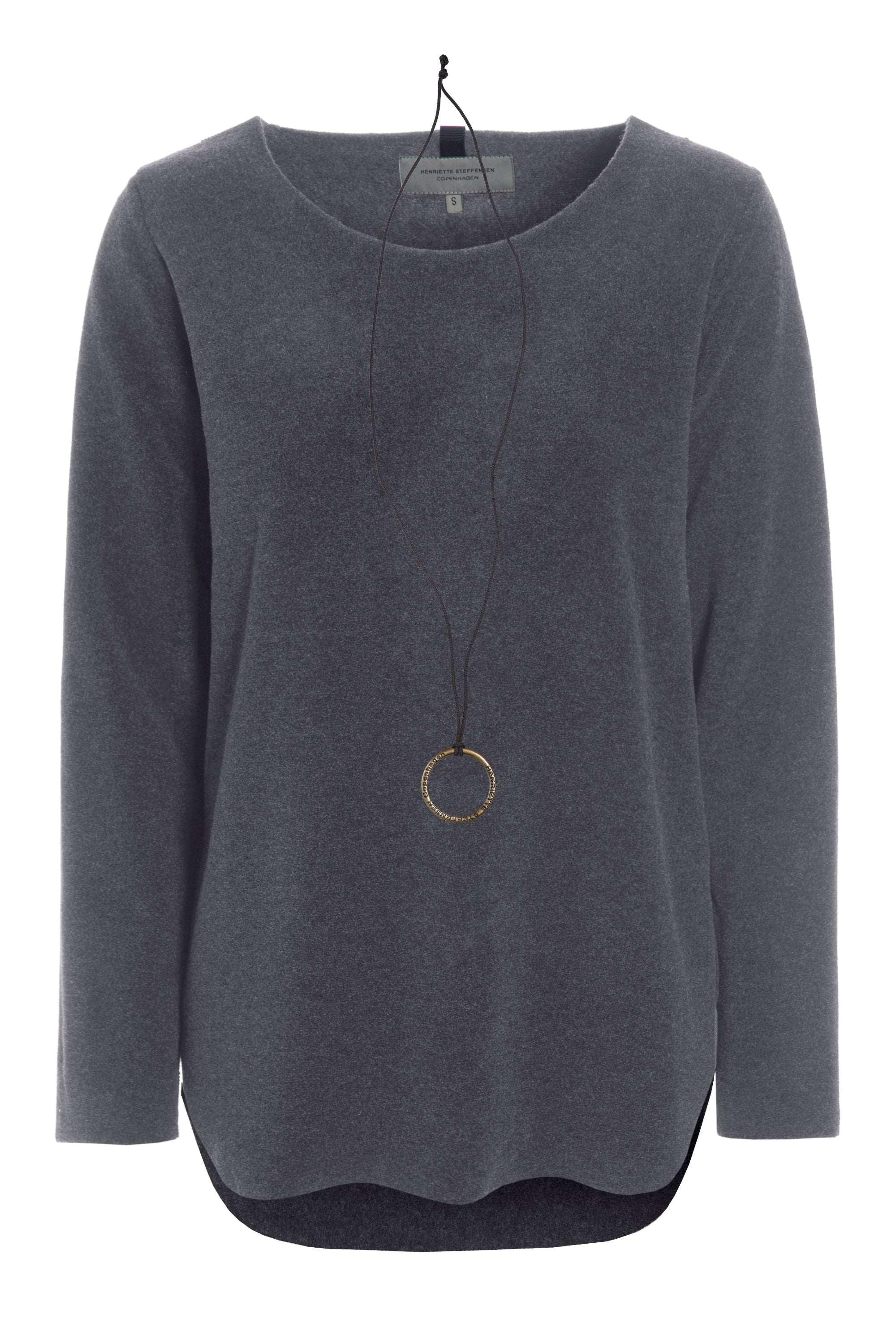 HENRIETTE STEFFENSEN COPENHAGEN BLUSE MED SIGNATUR SMYKKE - 1332 BLUSER GREY 905