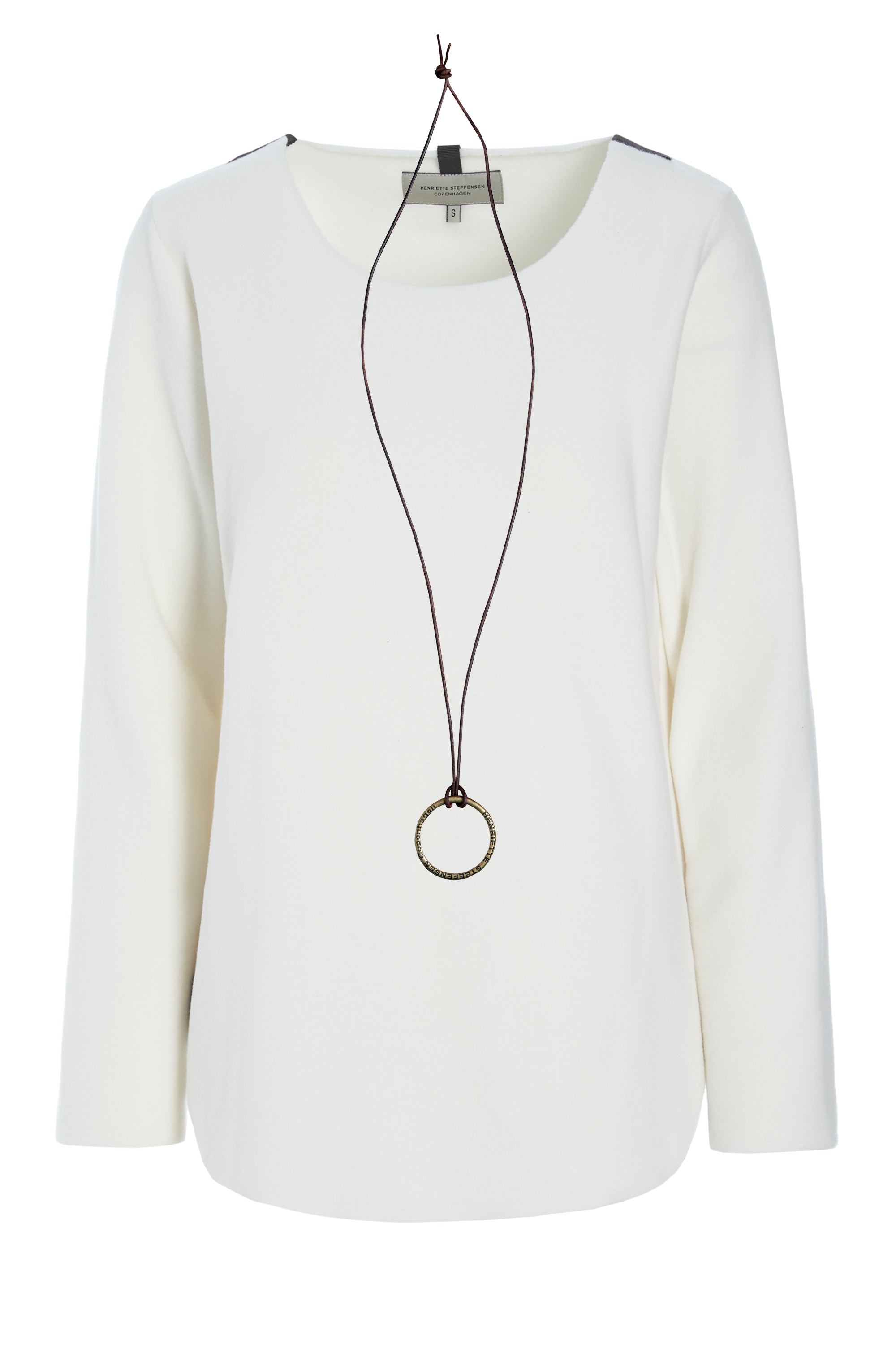 HENRIETTE STEFFENSEN COPENHAGEN BLUSE MED SIGNATUR SMYKKE - 1332 BLUSER OFF WHITE 802