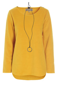 BLUSE MED SIGNATUR SMYKKE - 1332 - SAFRAN