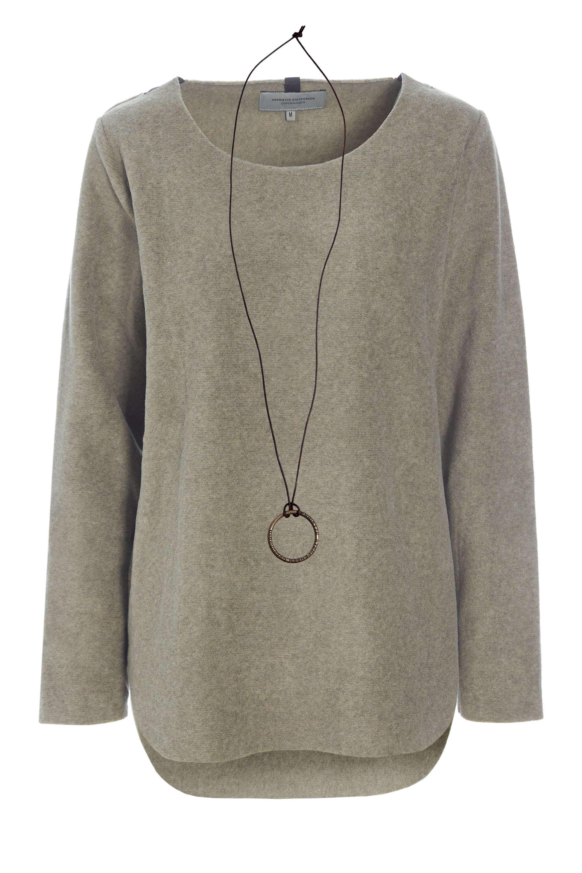 HENRIETTE STEFFENSEN COPENHAGEN BLUSE MED SIGNATUR SMYKKE - 1332 BLUSER SOFT MELANGE