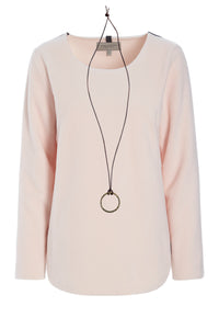 BLUSE MED SIGNATUR SMYKKE - 1332 - SOFT ROSE