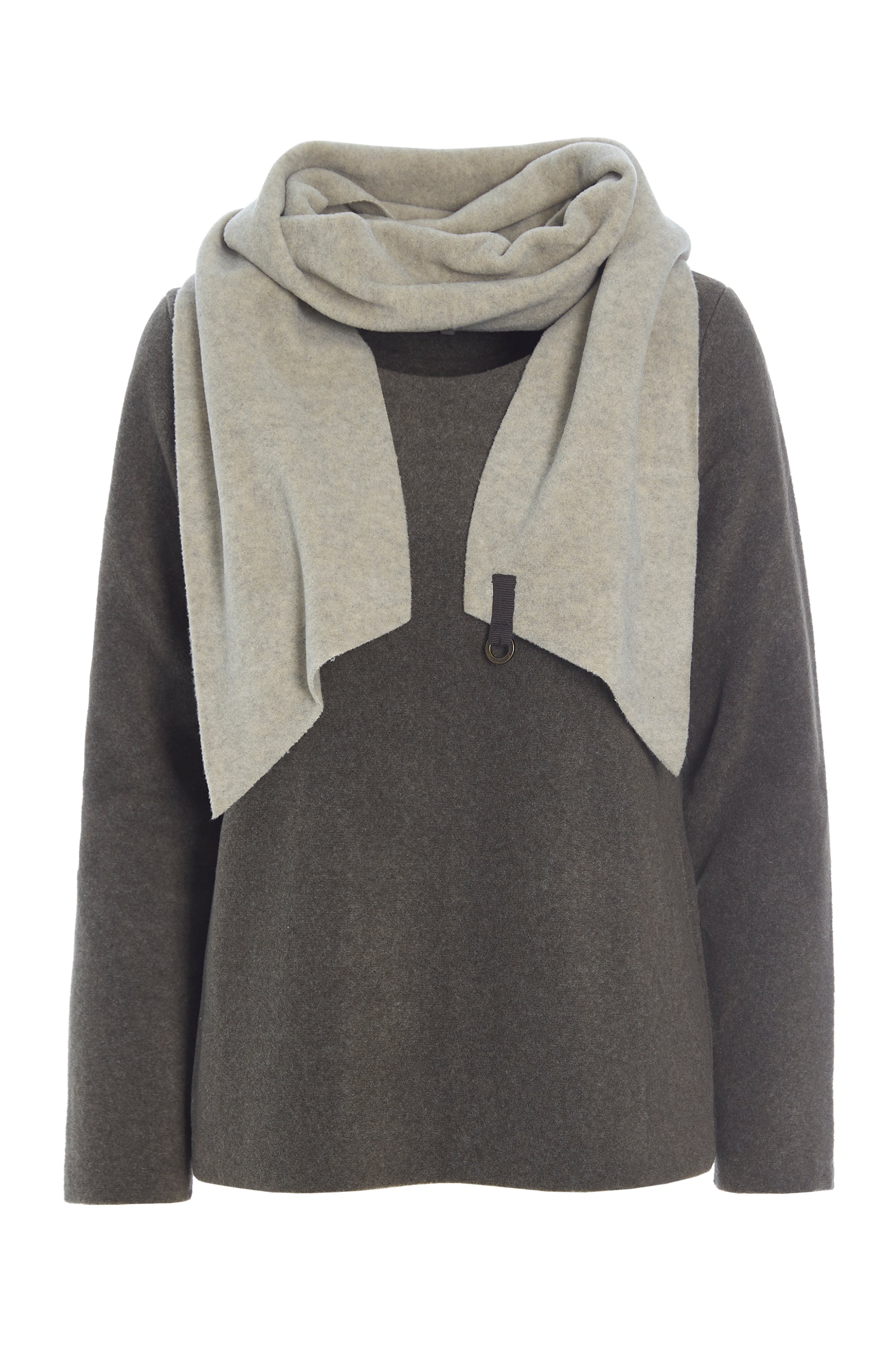 HENRIETTE STEFFENSEN COPENHAGEN BLUSE MED TØRKLÆDE - 1325 BLUSER BARK/SAND 646