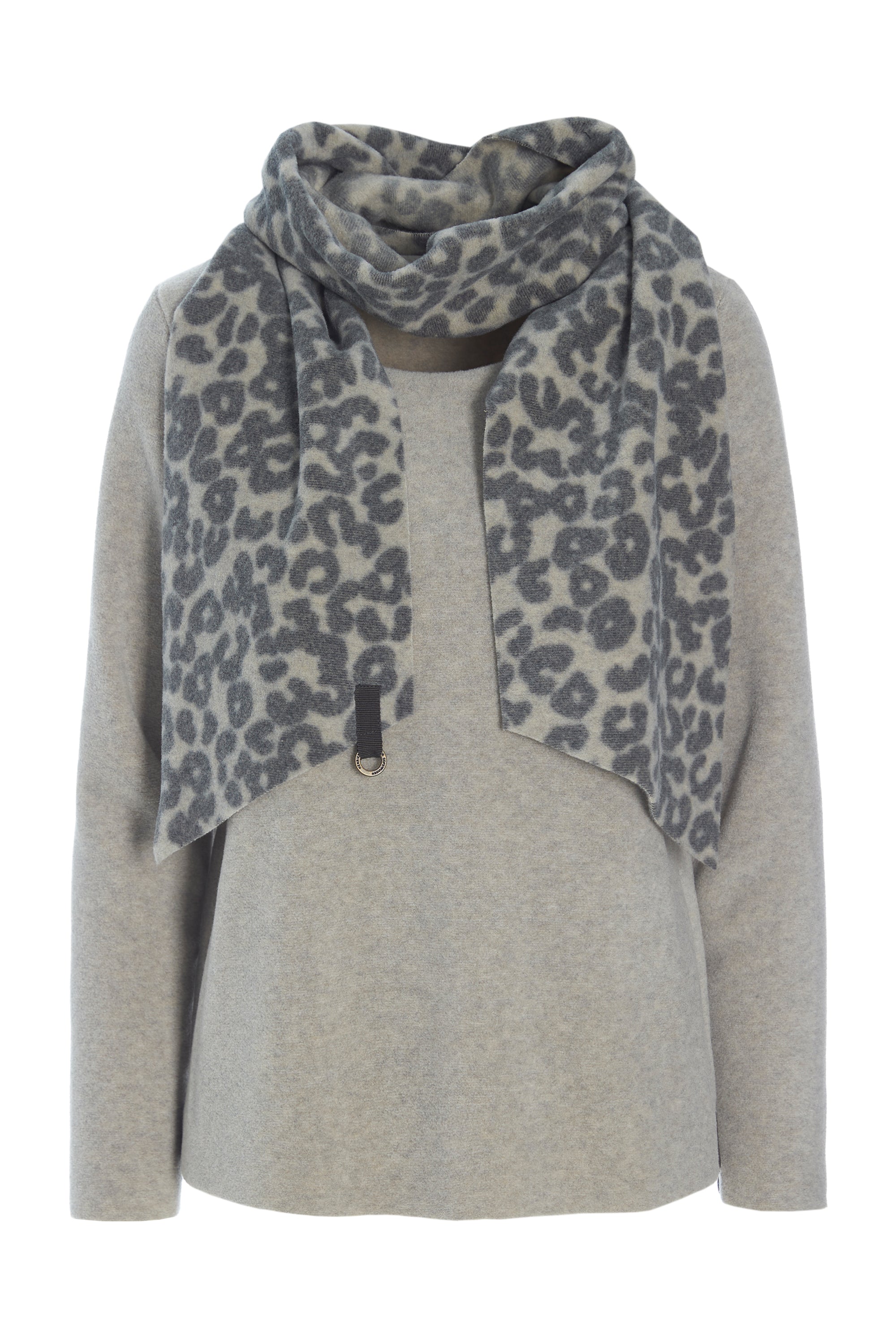 HENRIETTE STEFFENSEN COPENHAGEN BLUSE MED TØRKLÆDE - 1325 BLUSER SAND / LEOPARD 470