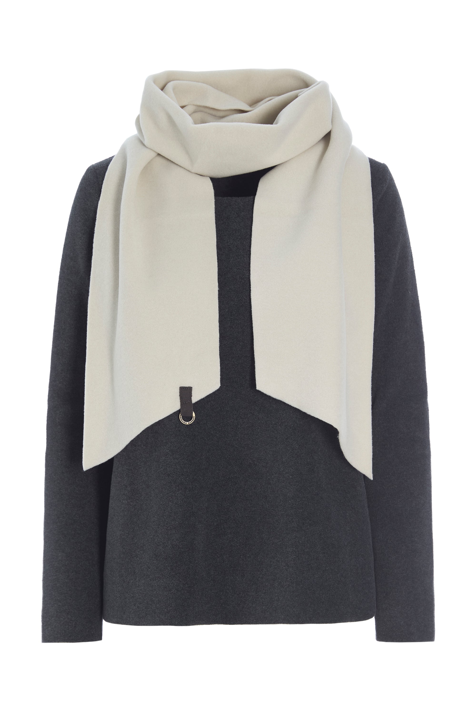 HENRIETTE STEFFENSEN COPENHAGEN BLUSE MED TØRKLÆDE - 1325 BLUSER SOFT BLACK / KIT 471