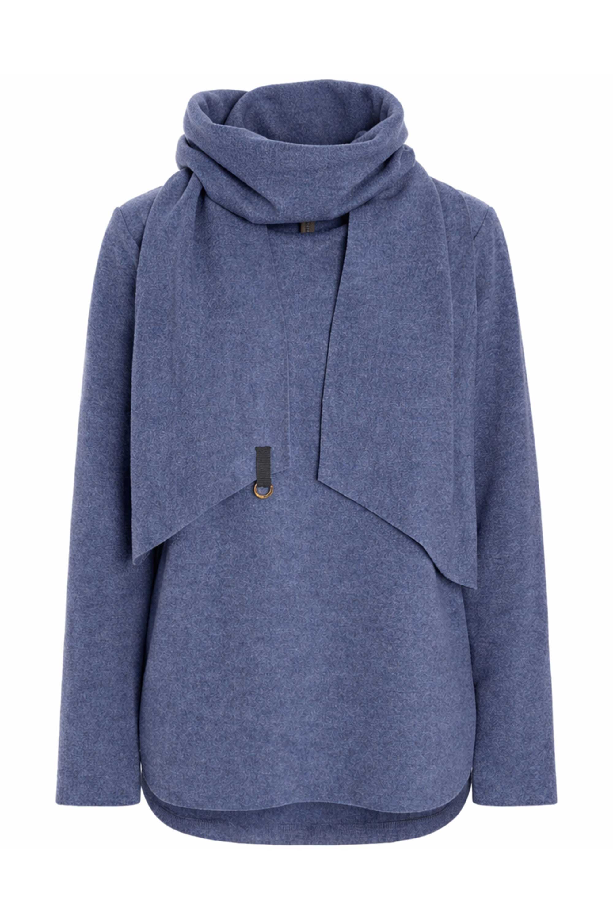 HENRIETTE STEFFENSEN COPENHAGEN BLUSE MED TØRKLÆDE - 1373 BLUSER DEEP BLUE 502
