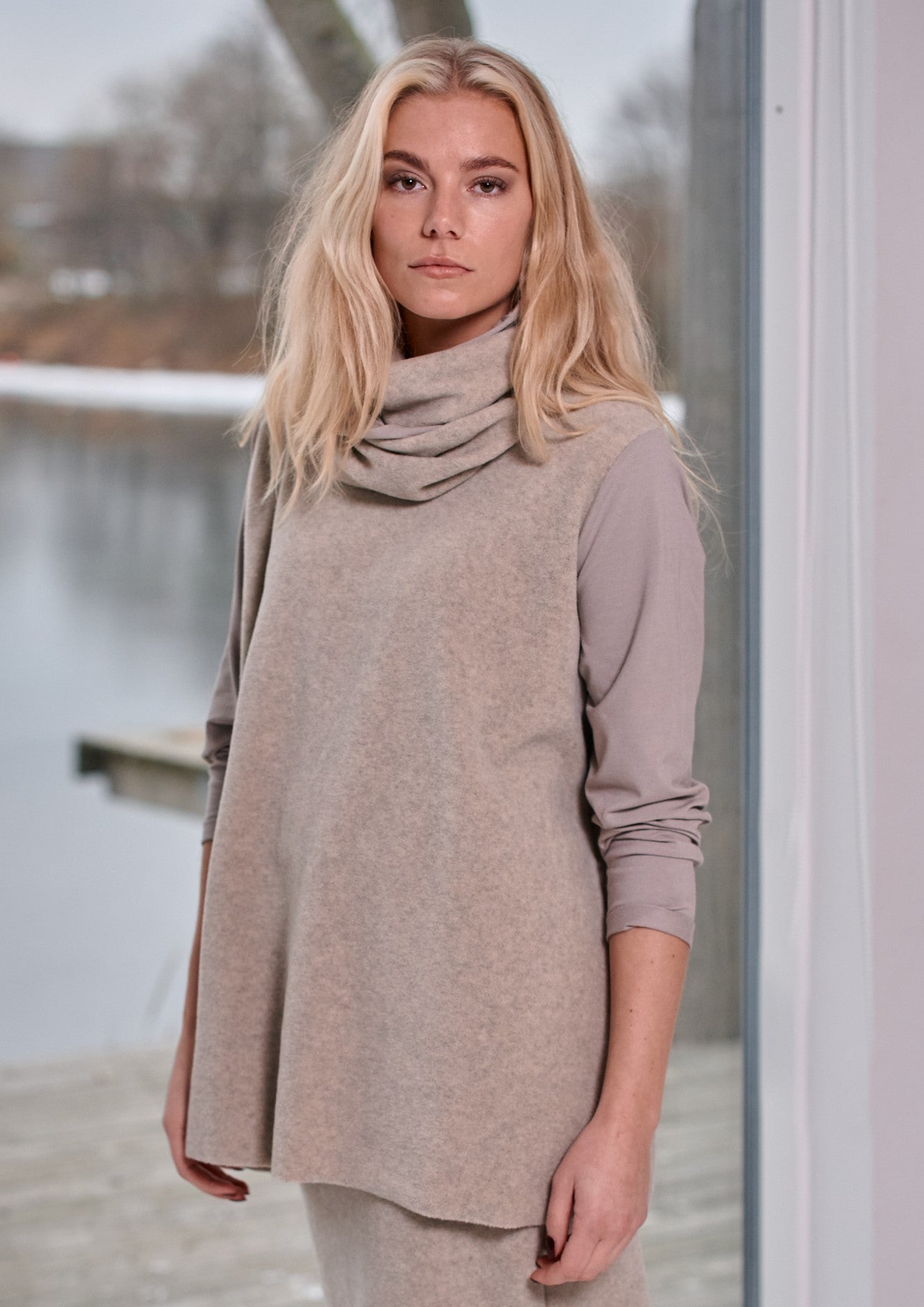 HENRIETTE STEFFENSEN COPENHAGEN BLUSE MIX - 1375 BLUSER SAND/SAND 812