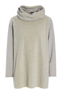 BLUSE MIX - 1375 - SAND/SAND