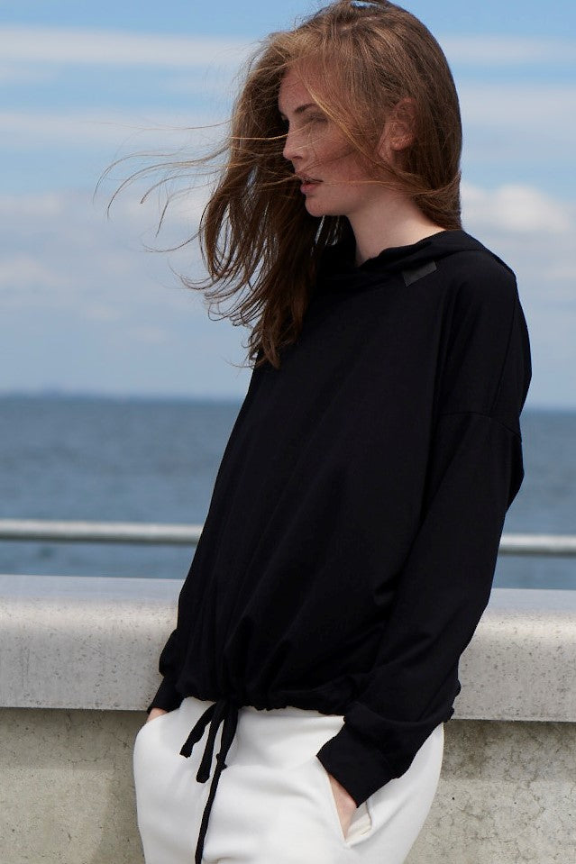 HENRIETTE STEFFENSEN COPENHAGEN BLUSE M/HÆTTE - 96059 BLUSER BLACK 900