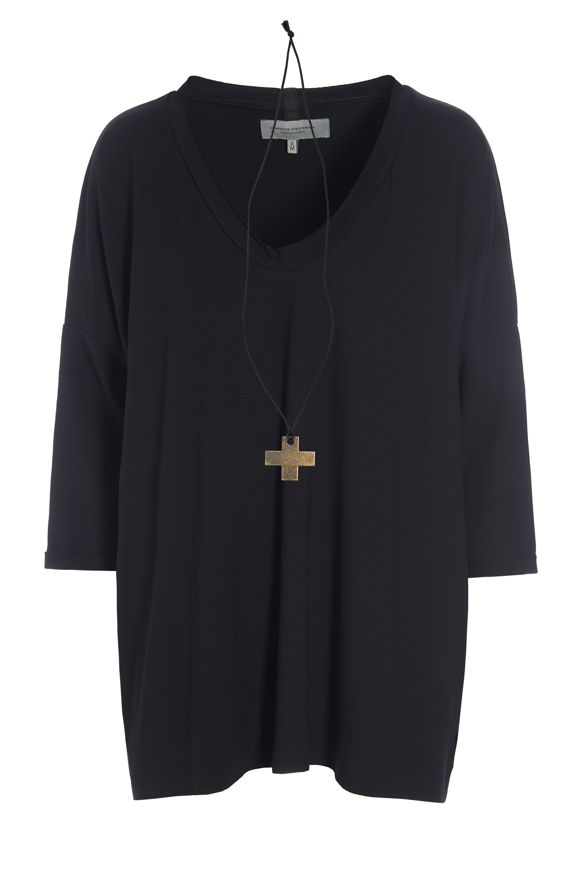 HENRIETTE STEFFENSEN COPENHAGEN BLUSE M/HALSKÆDE - 96083 BLUSER BLACK 900