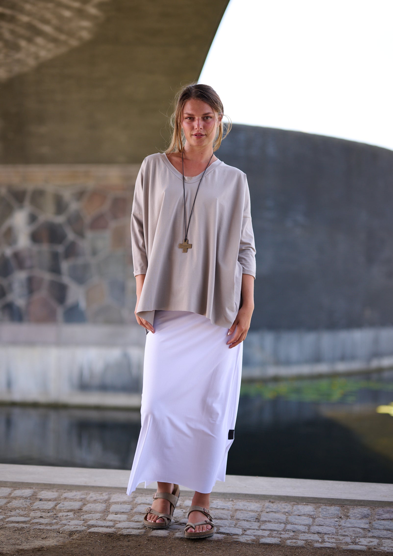 HENRIETTE STEFFENSEN COPENHAGEN BLUSE M/HALSKÆDE - 96083 BLUSER SAND 805