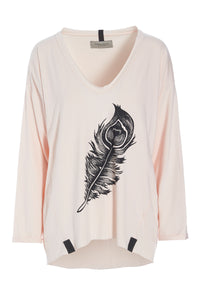 BLUSE M/PRINT - 96062 - SOFT ROSE