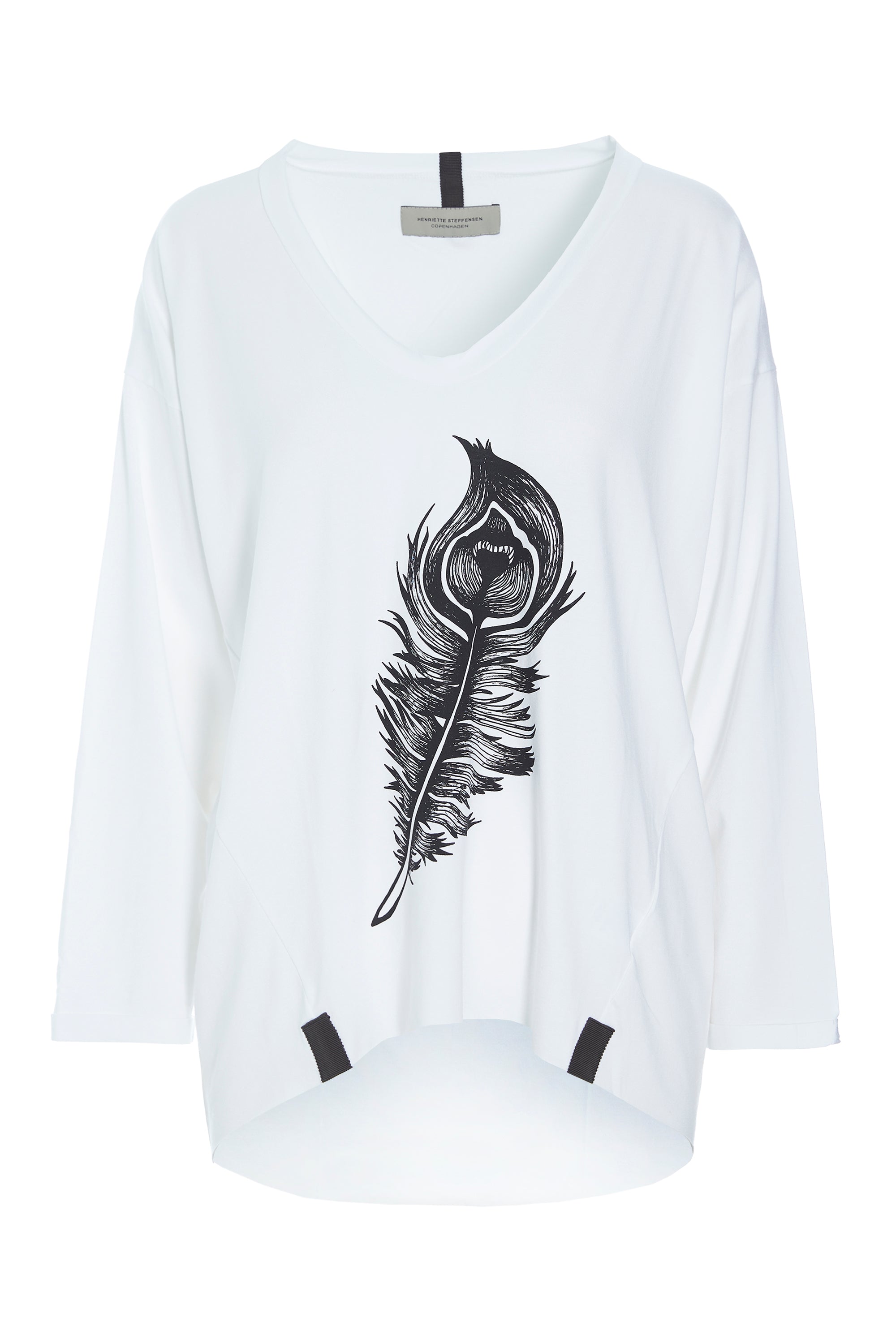 HENRIETTE STEFFENSEN COPENHAGEN BLUSE M/PRINT - 96062 BLUSER WHITE 816