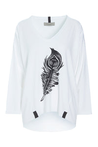 BLUSE M/PRINT - 96062 - WHITE