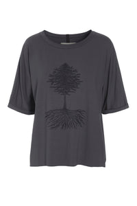 BLUSE M/PRINT - 96064P - GREY