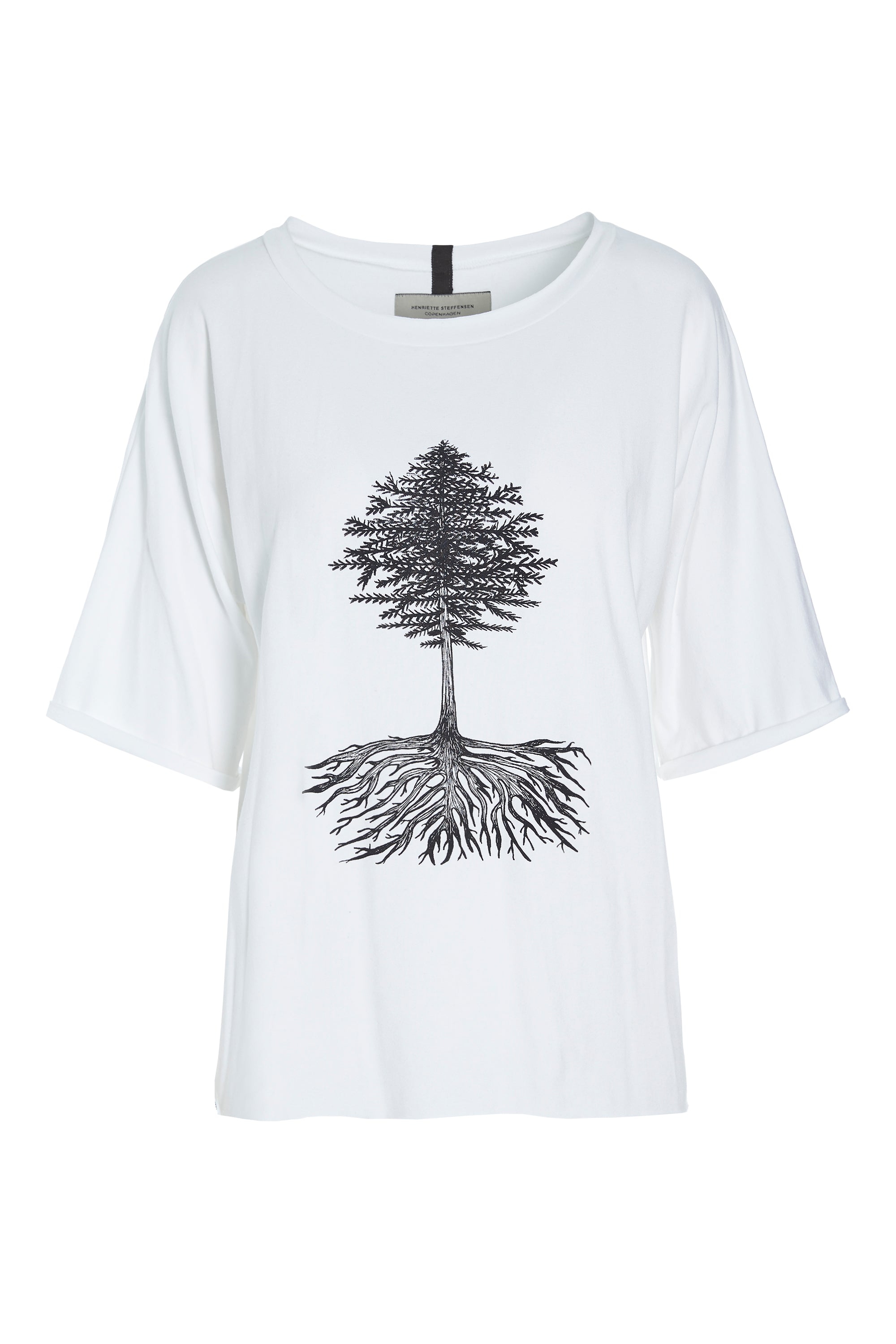 HENRIETTE STEFFENSEN COPENHAGEN BLUSE M/PRINT - 96064P T-SHIRTS WHITE 816