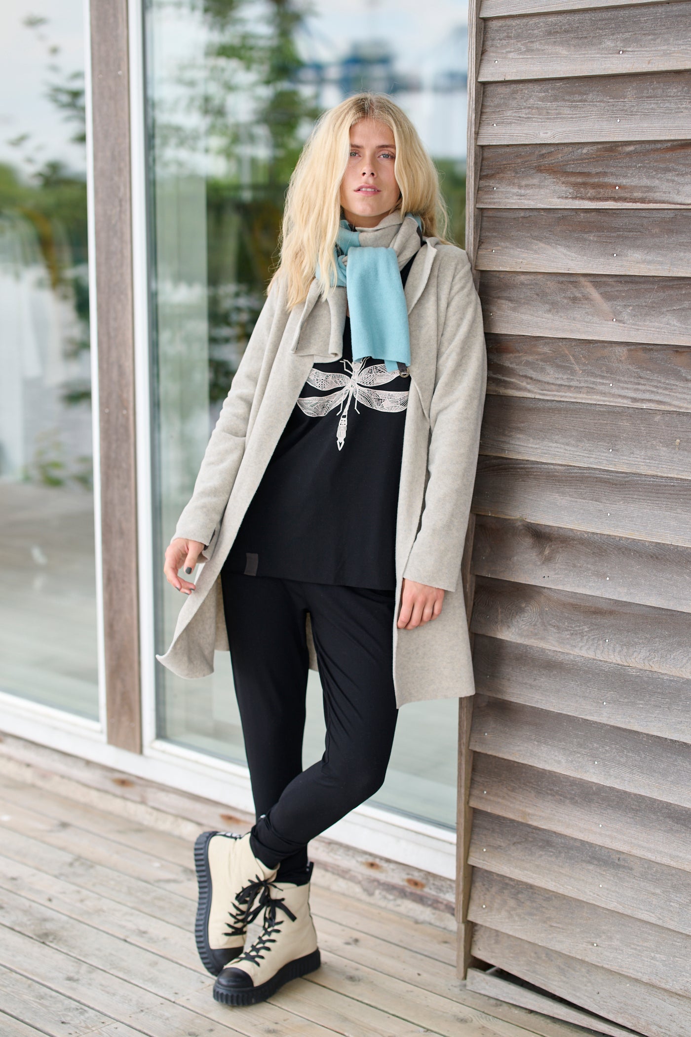 HENRIETTE STEFFENSEN COPENHAGEN BLUSE M/PRINT - 96068 BLUSER BLACK 900