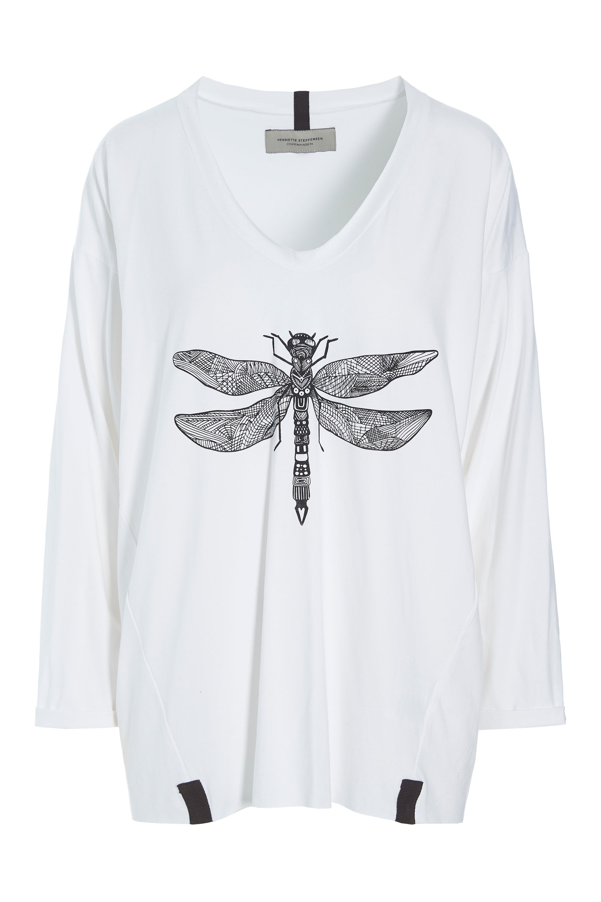 HENRIETTE STEFFENSEN COPENHAGEN BLUSE M/PRINT - 96068 BLUSER WHITE 816