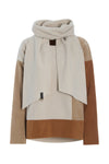 BLUSE PATCH MED TØRKLÆDE - 1412 - CAMEL/KIT/RUST