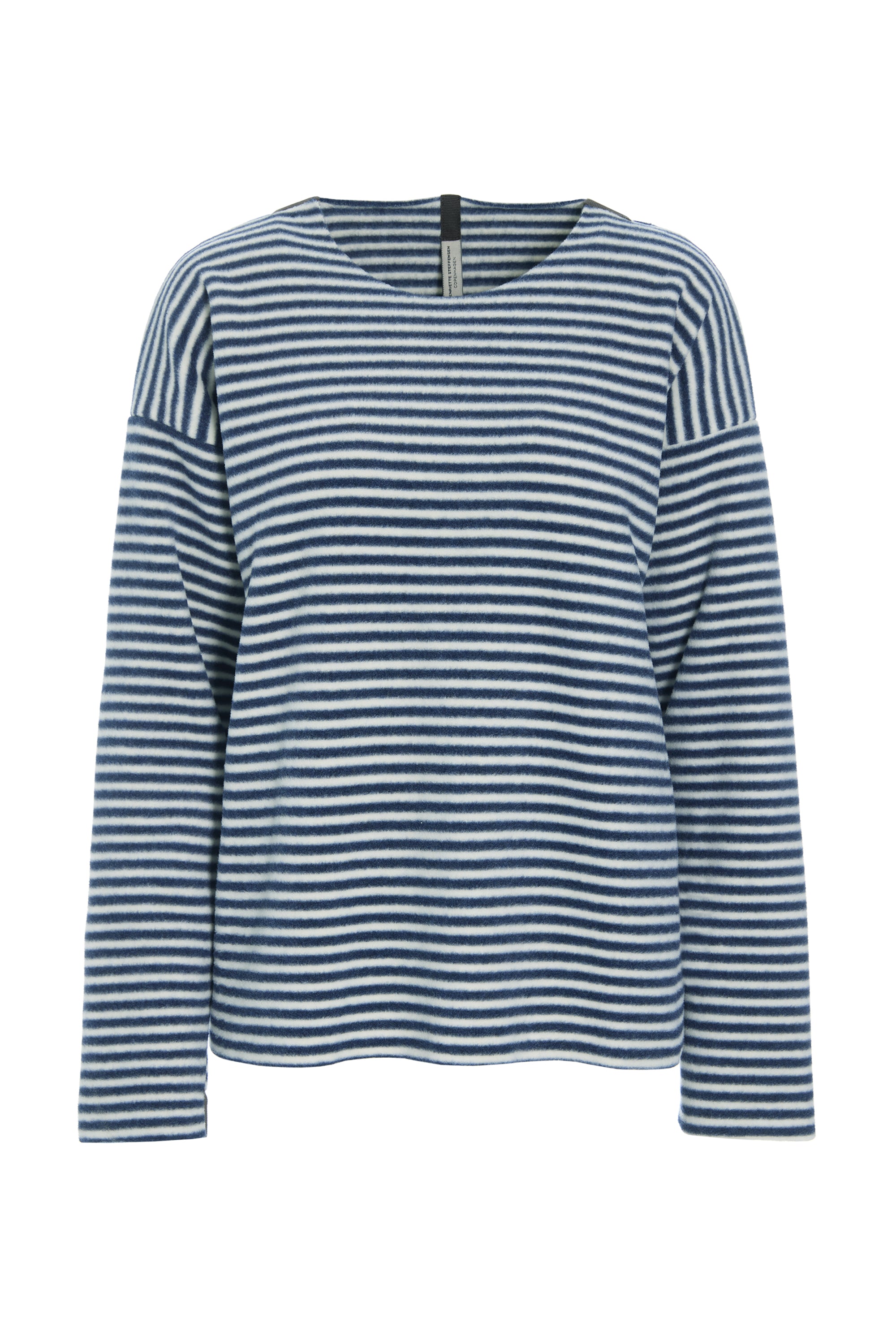 HENRIETTE STEFFENSEN COPENHAGEN BLUSE RUND HALS - 1359 BLUSER STRIPES DENIM & KIT 667